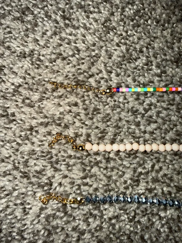 Evil Eye Seed Bead Bracelet Set of 3 - Image 4
