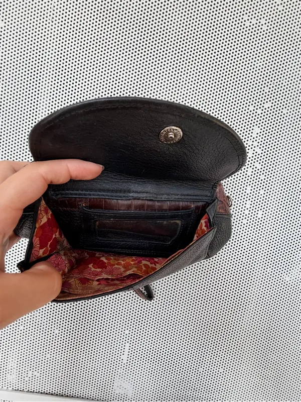 Vtg y2k Brighton Brown and Black Leather croc embossed Wristlet Clutch - Image 13