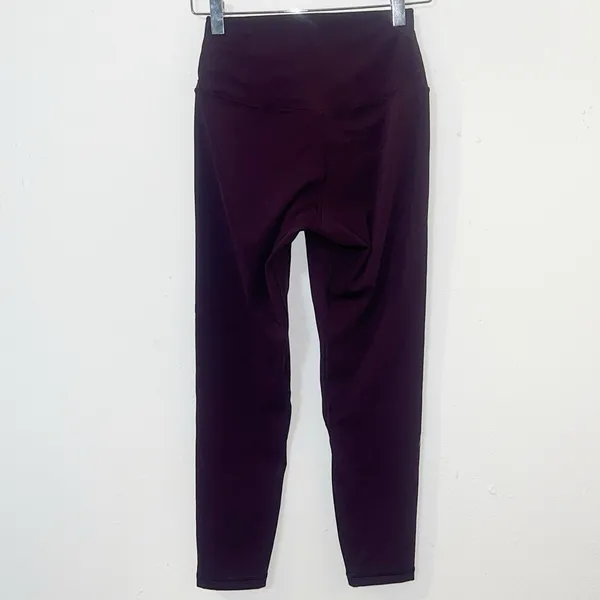 P’Tula maroon women’s new full length high rise crossover leggings - Image 8