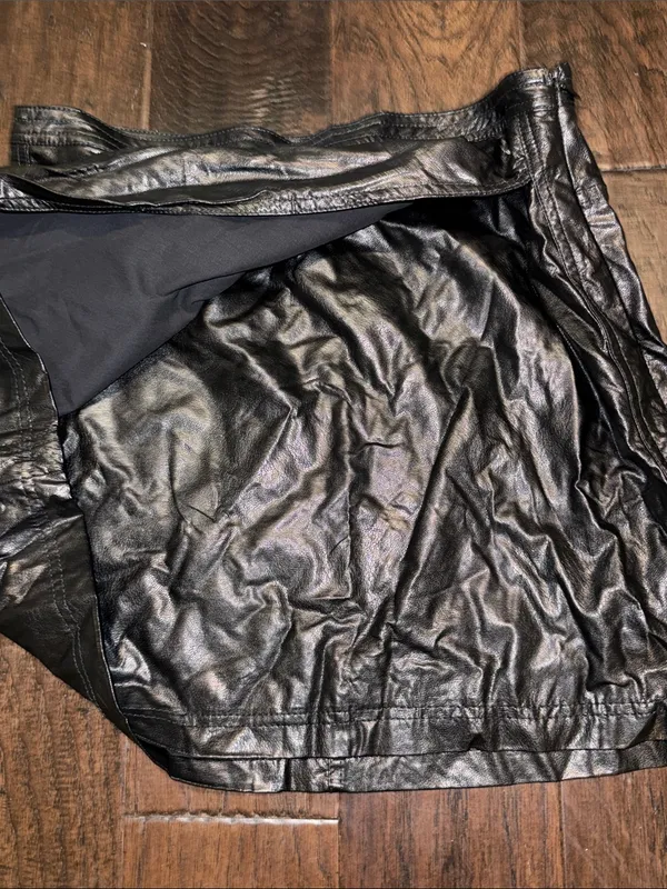 Free People Blacks Faux Leather Mini Skirt - Women 12 - Image 3