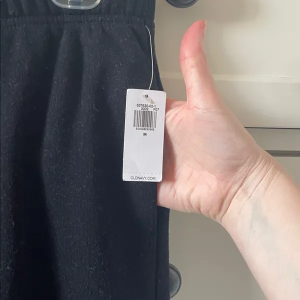 NWT Old Navy Wide Leg Sweatpants Black Jack Lounge Athleisure Comfy Joggers - S - Image 5