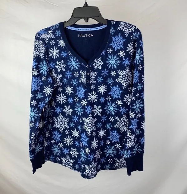 Snowflake PJ set Blue Size L - Image 7