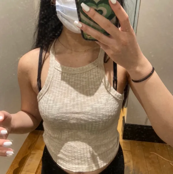 Forever 21 Beige Nude Ribbed Tank Top - Image 5