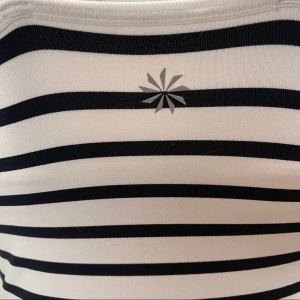 Athleta Mesh Striped‎ Racerback Tank Small Padded - Image 5
