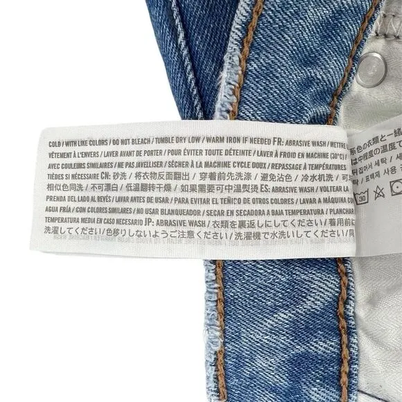 Abercrombie Zoe Natural Rise Ankle Straight Leg Jeans Light Wash Size‎ 6 / 28 - Image 7
