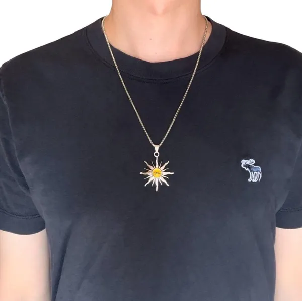 Sun Pendant Necklace for Men Women Streetwear Hip Hop Unisex Necklace - Image 5