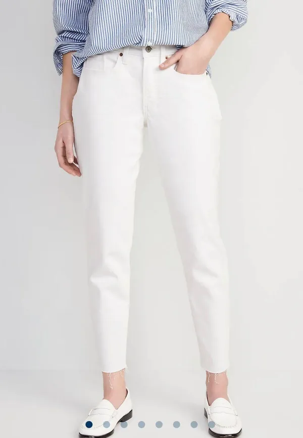 High Waisted OG Straight White Jeans - Image 2