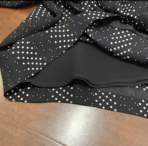 Talbots Silk Black White Dot skirt - Image 4