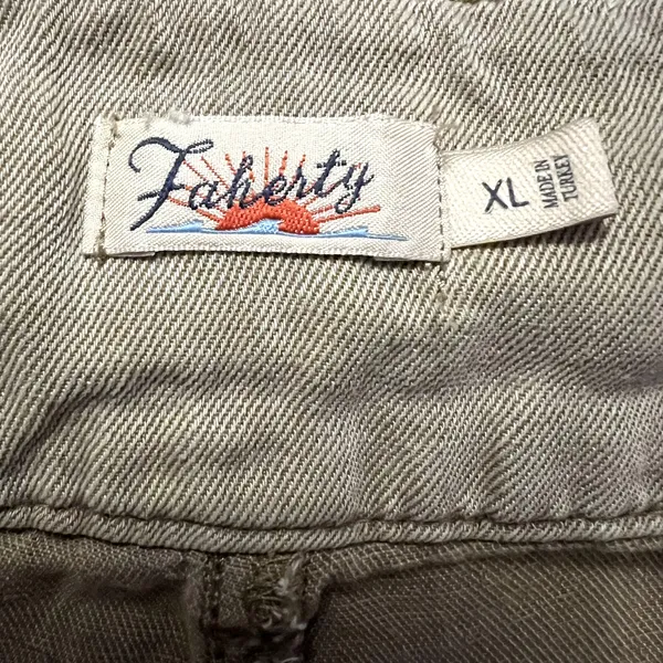 Faherty Arlie Tie Waist Linen Shorts Oakwood Khaki Size XL - Image 5