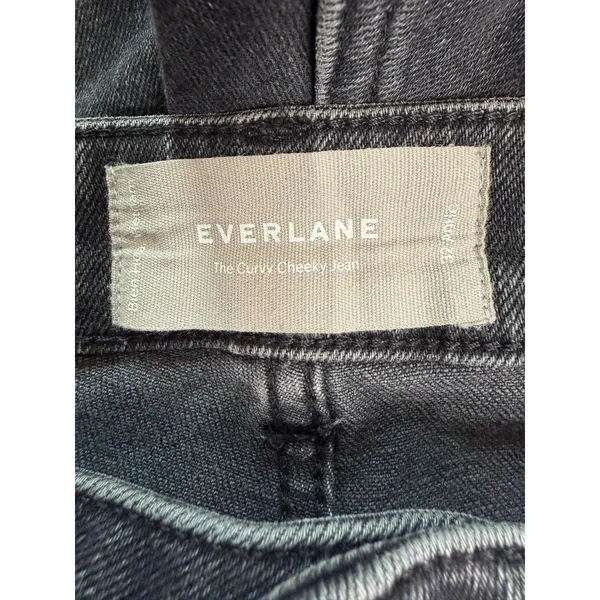 Everlane The Curvy Cheeky Jean 32 Ankle Washed Charcoal Stretch Comfort Cotton - Image 4
