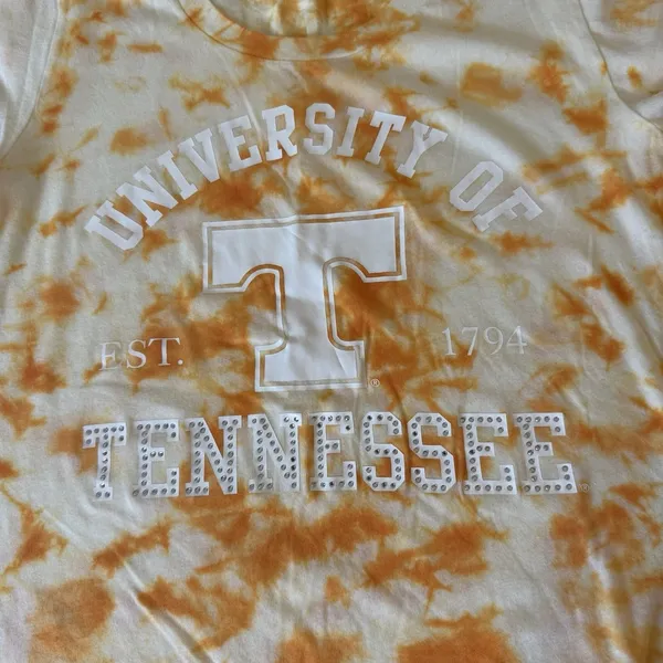 PINK Victoria's Secret University Of TN Orange White Tie Dye Shirt Large College - Image 8