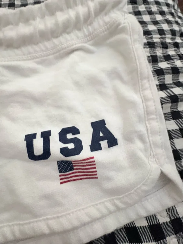 Dreamsickle USA Graphic White Athletic Shorts small - Image 4