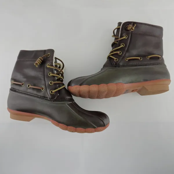 Seven7 Boots Womens 9 Rubber Duck Boots Faux Leather‎ Sheepskin Lining - Image 10