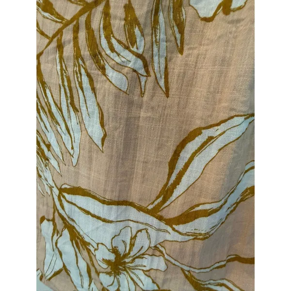 Hello Molly Tropical Floral Halter Mini‎ Dress Peach Gold US 6 M Sleeveless - Image 4