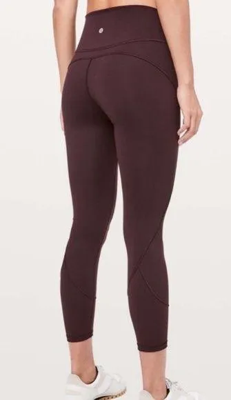 Lululemon In Movement 7/8 Tight Size 4 Leggings Everlux 25” purple high rise - Image 2