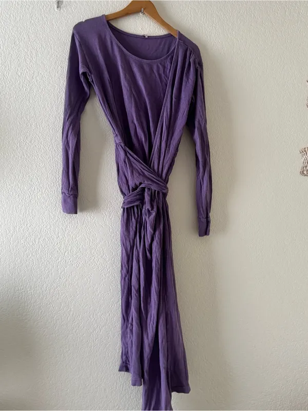Free People Molly Purple Side Tie Boho Dress Size Medium - Image 4
