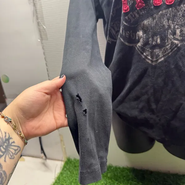 RWD Affliction Style Long Sleeve Grunge Top - Image 2