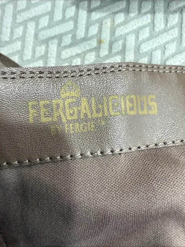 Fergalicious Taupe Suede Over-the-Knee Woven-Panel Boots Size 7.5 - Image 14