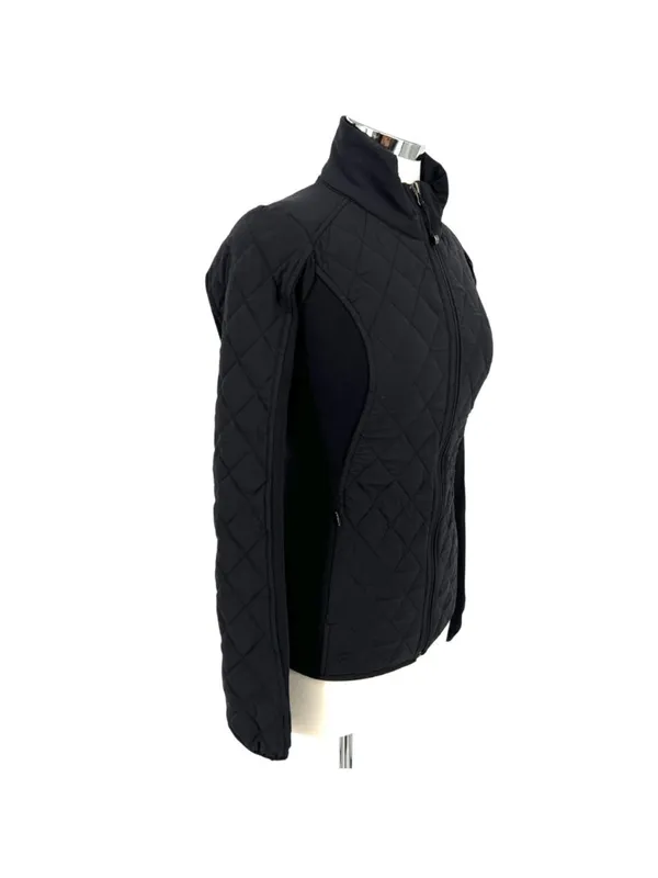 Athleta Upside Quilted Jacket Black Athleisure Sporty Minimalist Techwear XS - Image 4