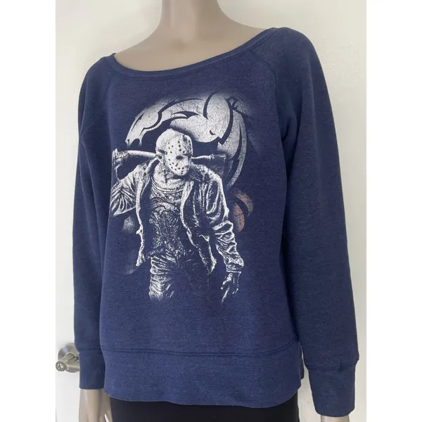 Bella Canvas Jason Voorhees x Denver Broncos Sweatshirt - Image 2