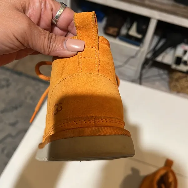 UGG NEUMEL ANKLE BOOTS SUEDE COLIFORNIA POPPY WOMEN 5 orange - Image 8