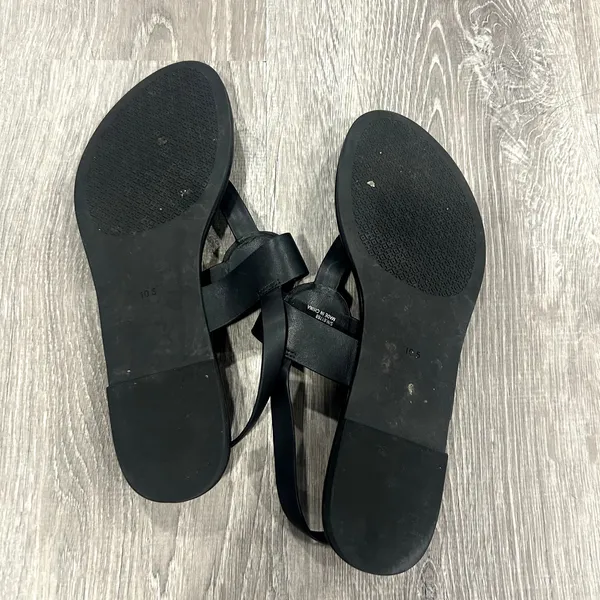 Tory Burch Black Bryce Logo Thong Sandal Size 10.5 - Image 4