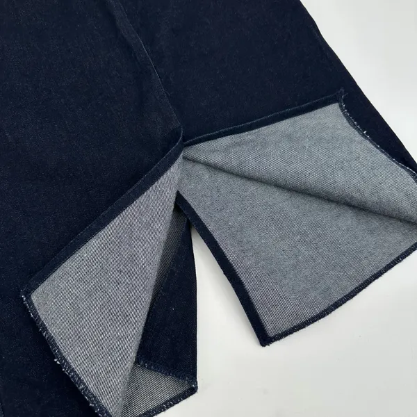 London Jean Skirt Womens 4 Dark Blue Denim Y2K 90s Low/No Waist Double Slit VTG - Image 9