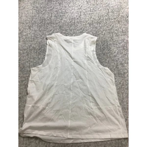 DSG Womens Sleeveless Muscle Tank Top White Crew‎ Neck Activewear Large NWOT - Image 3