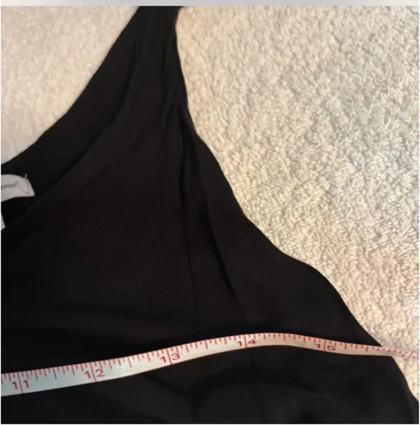 Black Lightweight Ruffle Tiered Ambiance Apparel Cami Size L Date Night Going Out Whimsygoth Emo Vacation Rave Festival Concerts Resort Croquette - Image 3