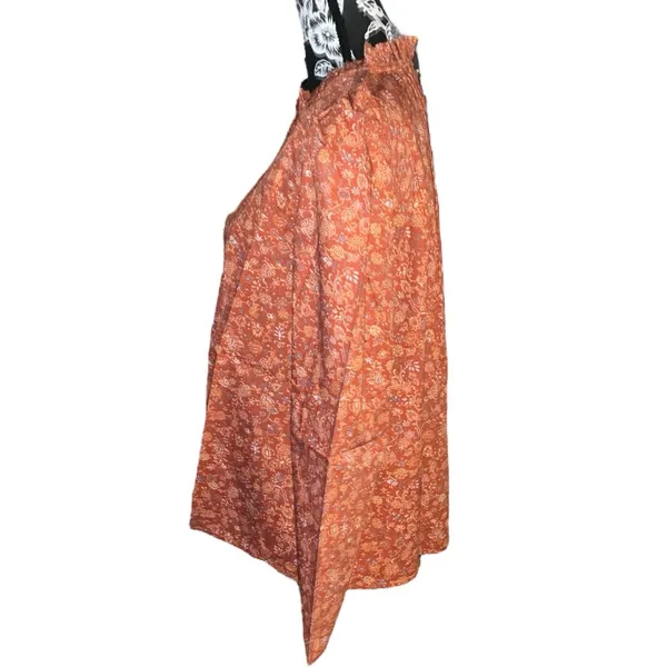 House of Harlow 1960 Puff Shoulder Long Sleeve Printed Top Size M - Image 7