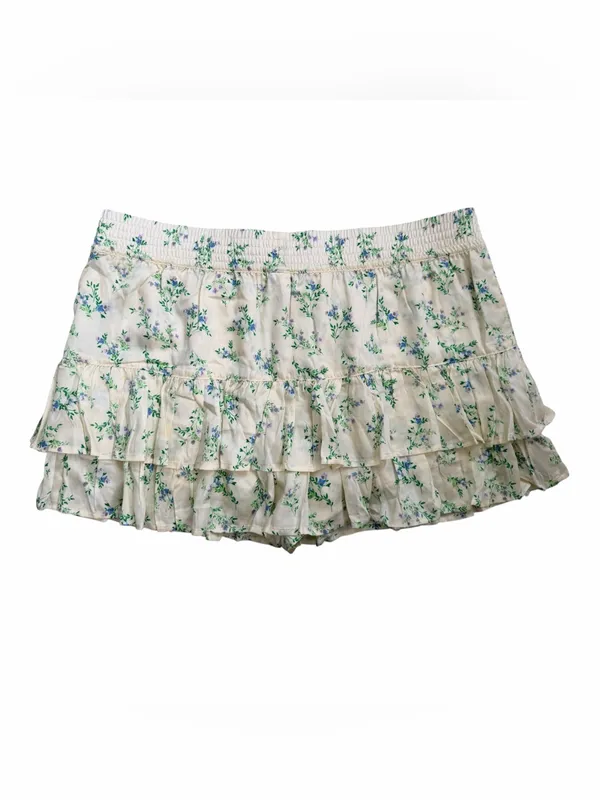 PINK Victoria's Secret Floral Ruffled Mini Skirt - Image 3