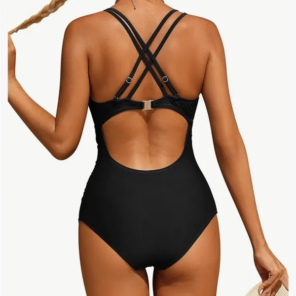 Women’s One Piece Swimsuit Black Size M - Image 8
