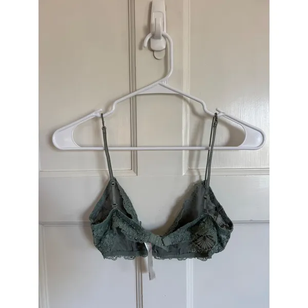 Free People Mya sage‎ green lace bralette size medium - Image 8