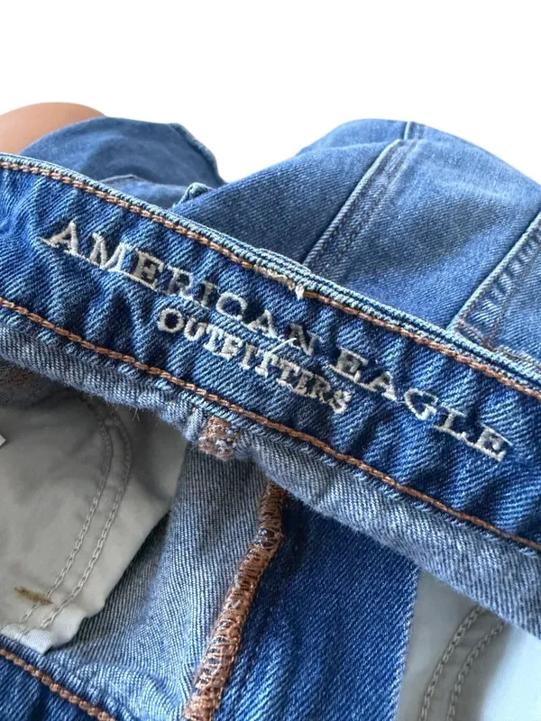AMERICAN EAGLE Distressed Denim Skirt Size 6 - Image 8