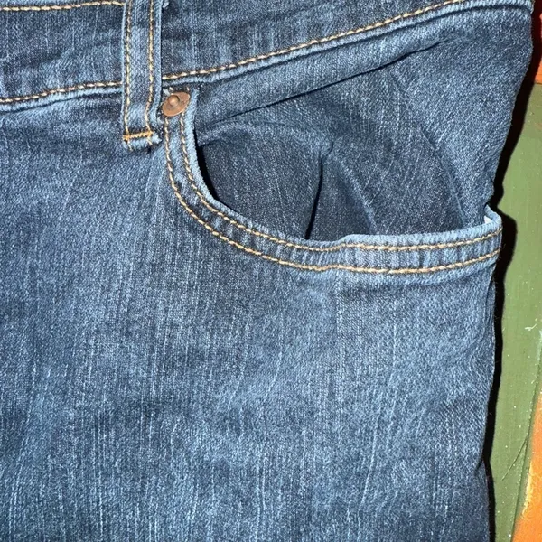 Venezia Vintage Flare Jeans Dark Wash High Rise Plus Size 20P - Image 7