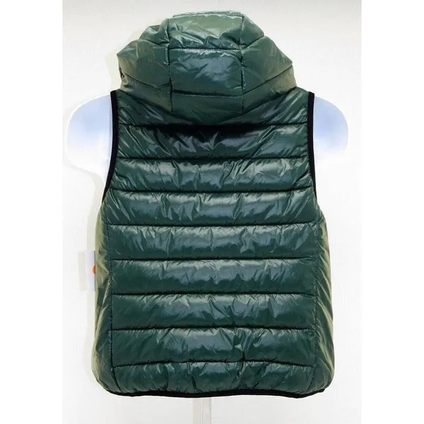 National Football League Women's DKNY GREEN BAY PACKERS Green Yellow Black Puffer Hoodie Vest Small - NEW - Image 2