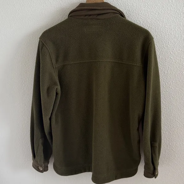 Blank NYC Dark Olive Utility Shacket Barn Shacket Cozy Medium - Image 2