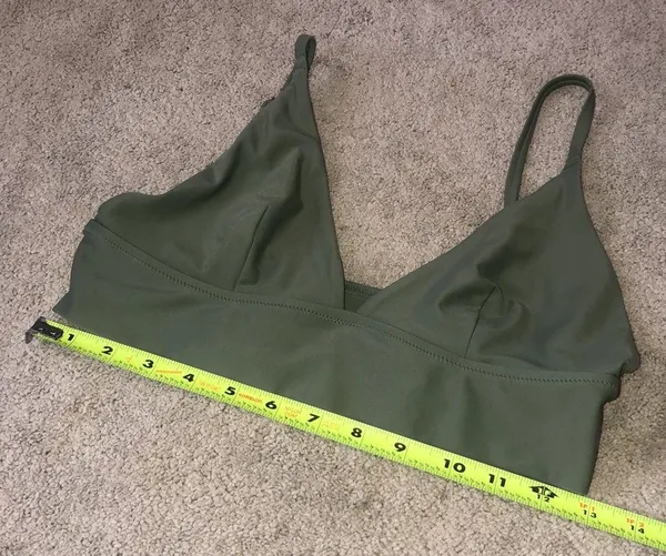 Aerie Triangle Bikini Top Green Medium - Image 5