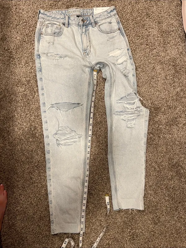 American Eagle Super High-Rise Mom Jean Strigid Size 2 NWT - Image 10