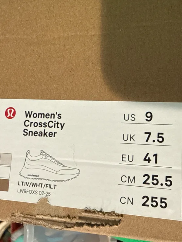 Lululemon CrossCity Sneaker Women’s Size 9 Cream Ivory Walking Shoes EU 41 - Image 8