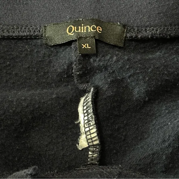 Quince Women’s Size XL Navy Blue SuperSoft Cropped Wide Leg Fleece Pants - Image 8