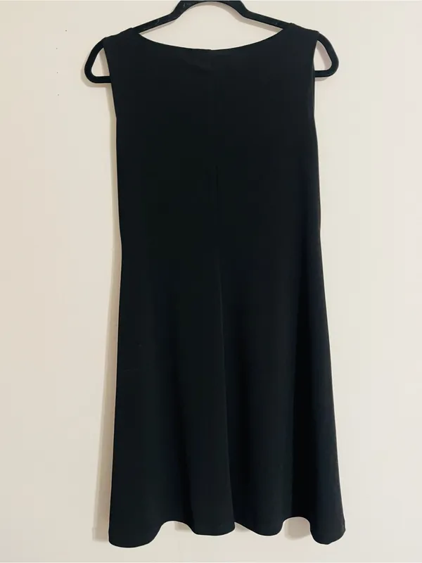 Vintage 90’s Ronni Nicole Black Boho Chic Sleeveless Mini Dress Beaded Neck Sz 8 - Image 14