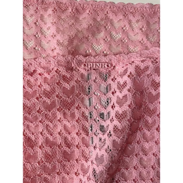 PINK Victoria’s Secret Light Pink Heart-Lace Slip Size XL NWT - Image 7
