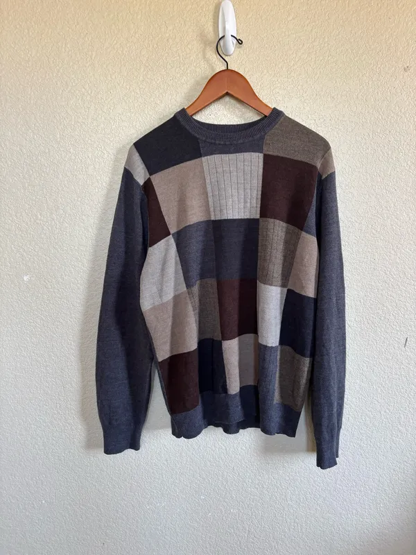 Dockers brown & grey checkered sweater  - Image 2