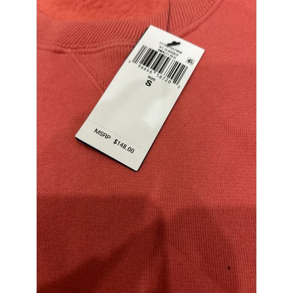 Ralph Lauren Polo Fleece Crewneck sweatshirt pants sweatsuit Amalfi Red S/XS New - Image 5
