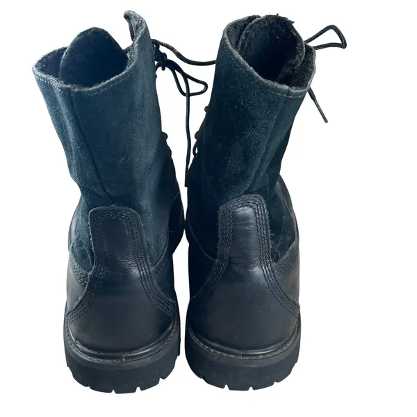 Timberland Womens Combat Boots Black Leather‎ Suede Waterproof 8661A Gorpcore 9 - Image 3