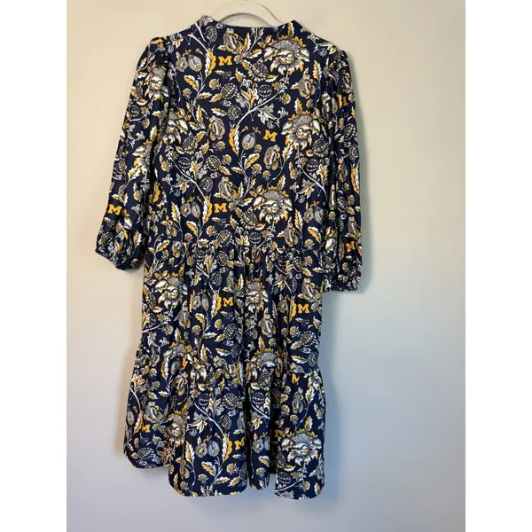 Smith & Quinn Women's Tory Dress Navy & Marigold Michigan Floral Dress Sz S NWT - Image 9