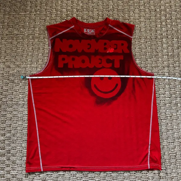 Men’s 2xl New Balance Red Sleeveless Gym Shirt - Image 4