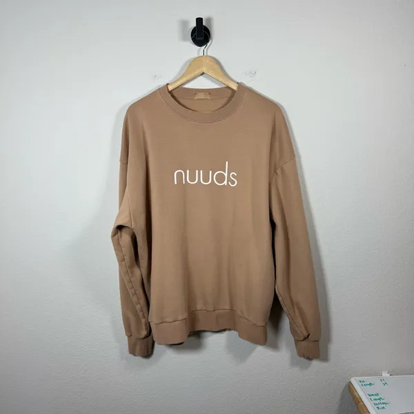 Nuuds Pullover Scottsdale Arizona Cactus Crewneck Tan Beige Size Large L - Image 3