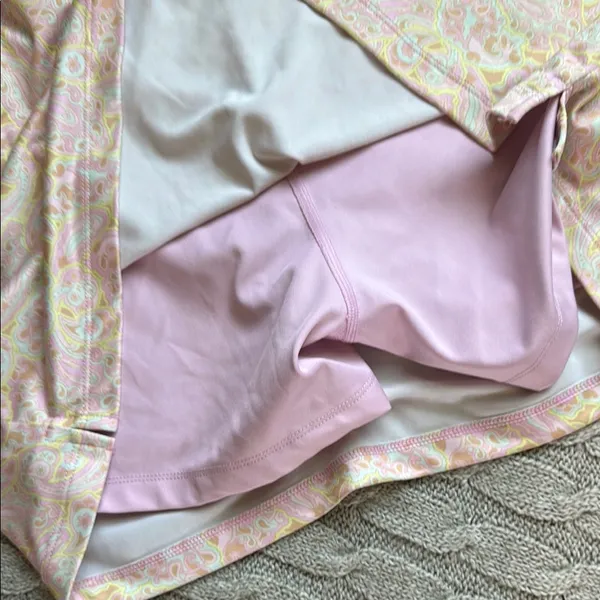 Kensie Pink and Yellow Paisley Skort - Image 6